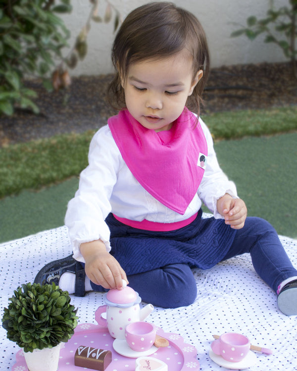 BERRY PINK SOLID | Premium Baby Bandana Bib