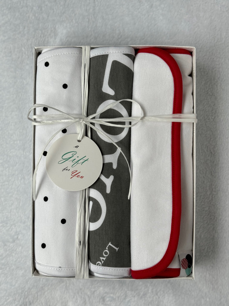 LOVE BABY | Burp Cloth Gift Box Set