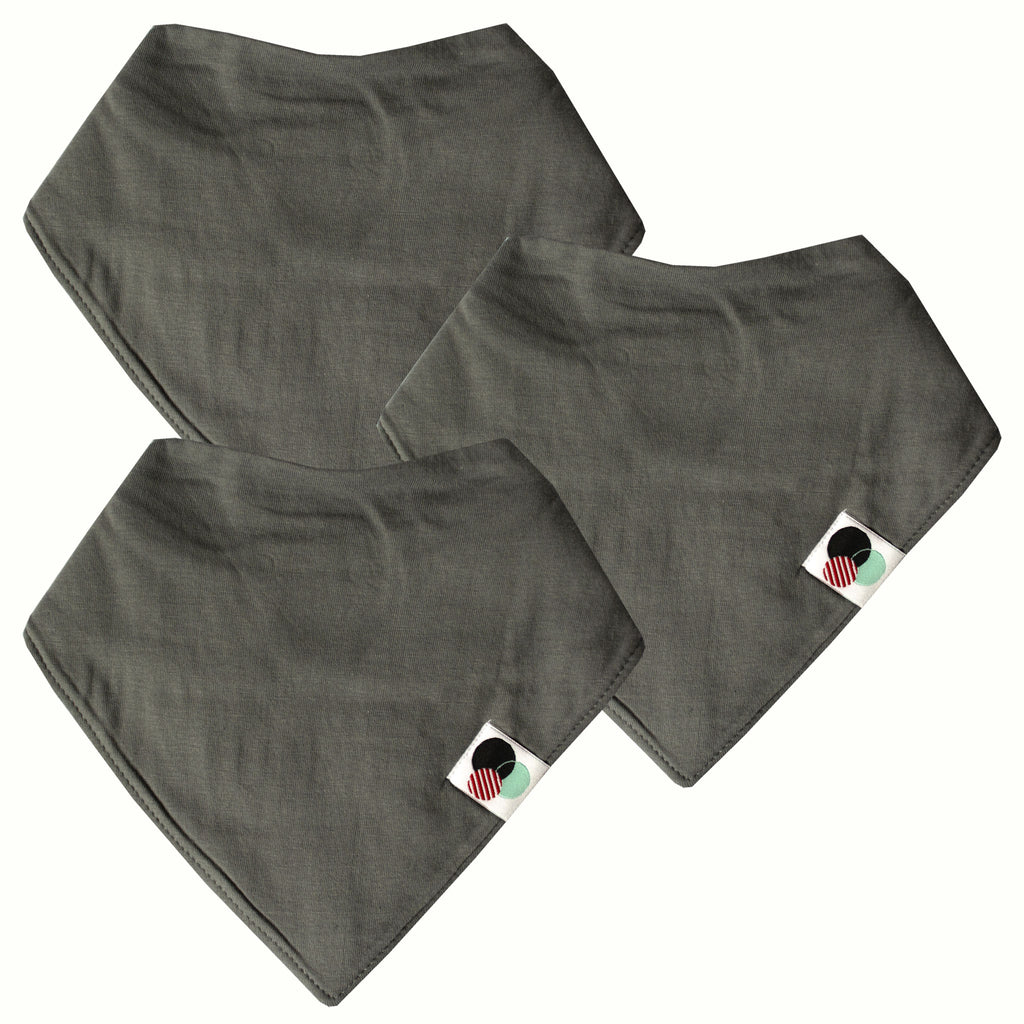 GREY+ | Premium+ Baby Bandana Bibs