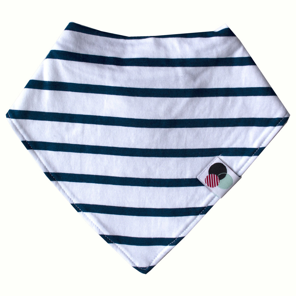 BLUE STRIPE  | Premium Baby Bandana Bib