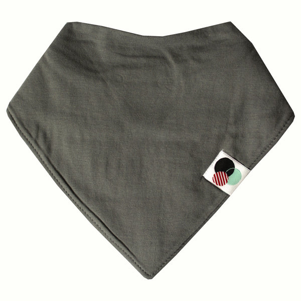 GREY SOLID+ | Premium+ Baby Bandana Bib