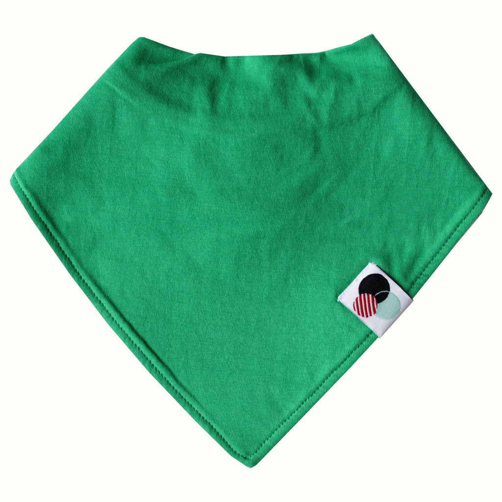 GREEN SOLID | Premium Baby Bandana Bib