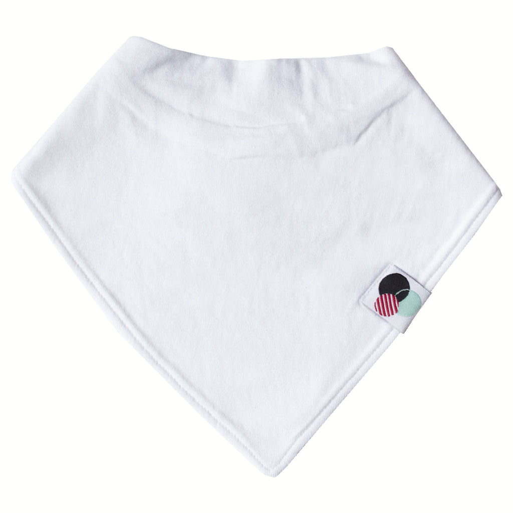 WHITE SOLID | Premium Baby Bandana Bib