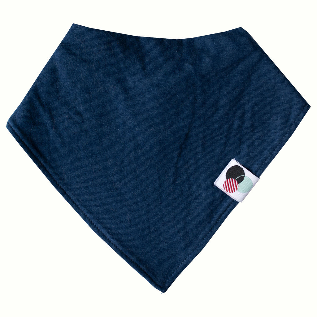 DARK BLUE SOLID | Premium Baby Bandana Bib