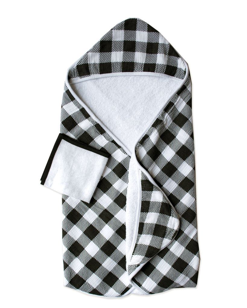 JACK PLAID | Hooded Towel + Washcloth Set
