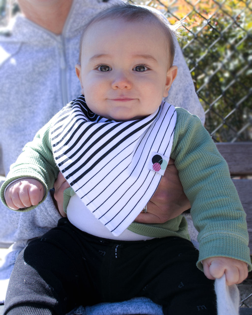 STRIPES Premium Plus Baby Bandana Bib Glossydots Baby