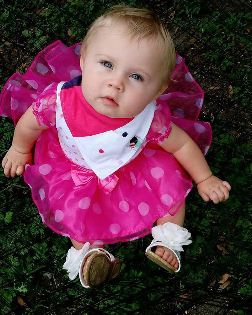 STRIPE + POLKA DOTS  | Premium Baby Bandana Bib