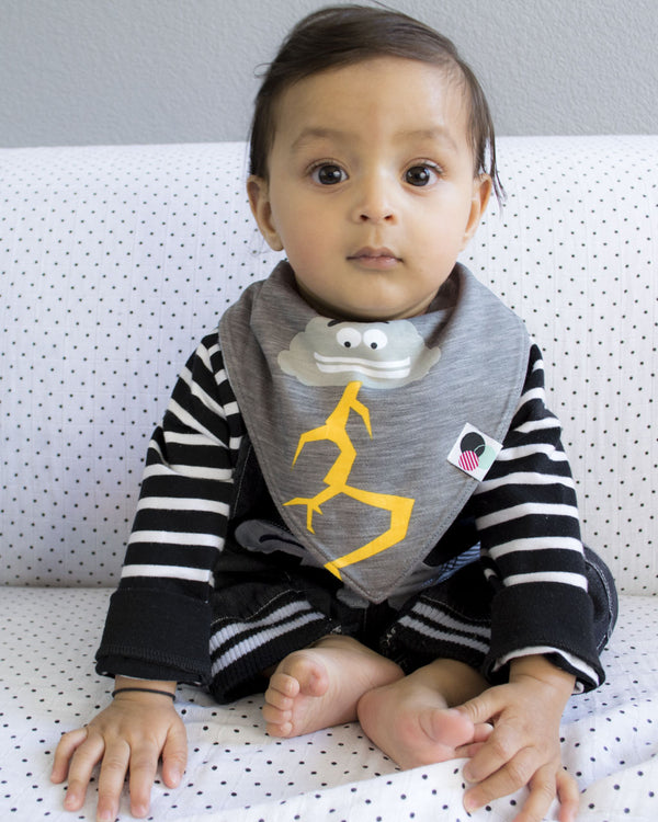 THUNDER CLOUD  | Premium Baby Bandana Bib