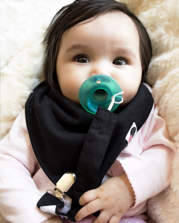 SOLID BLACK | Pacifier Clip