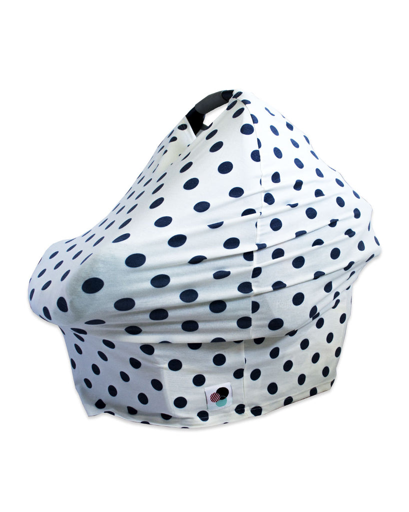 polka dot car seat and stroller BLUE POLKA DOTS